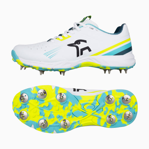 Kookaburra KC 3.0 SPIKE CRICKET SHOE AQUA & YELLOW Snr 2026